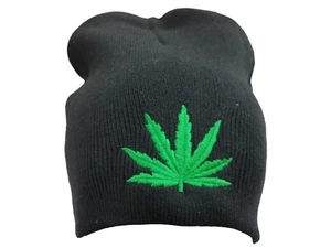 Para hombres Mujeres Hoja de Hierba de Metal Marihuana Gorra de Tejer Faraón Gorro Sombrero de Invierno Nuevo - Imagen 1 de 4