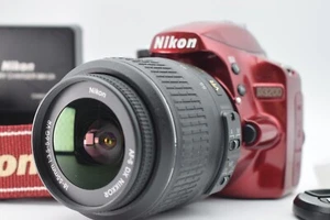 Nikon D3200 Red 24.2MP Digital SLR Camera AF-S 18-55mm f/3.5-5.6 G VR #1364 - Picture 1 of 24