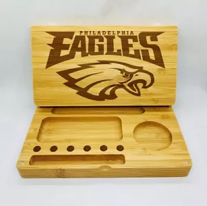 Philadelphia eagles laser engraved magnet back flip style rolling tray gift - Picture 1 of 2