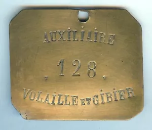Berufsschild - PARIS AUXILIAIRE Fort des Halles Geflügel und Wild Nr. 128 - Bild 1 von 2