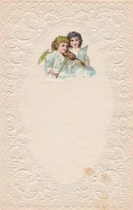 LETTERINA DI NATALE con cornice impressa a secco ( 8 )..........BELLA !!!!!!! - Foto 1 di 1