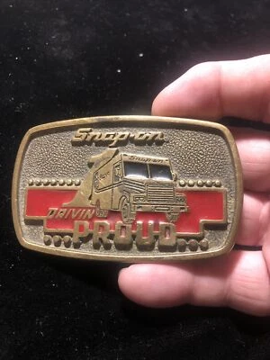Snap On Drivin Proud #1 皮带扣黄铜 BTS 1989 限量版卡车 — 第 1/4 张图片