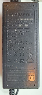 Laptop AC Adapter Power Charger LW-065/350/185/001 19V 3.42A HP Acer Toshiba - Image 1 of 3