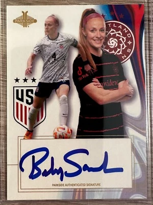 BECKY SAUERBRUNN 2023 PARKSIDE USWNT ONE NATION ONE TEAM ON-CARD BLUE AUTO /200 - Image 1 of 2