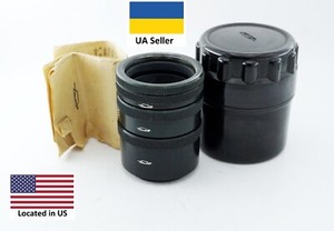 KMZ Macro Extension Tubes M39 Screw 4 Metal Rings Leica, Zorki, FED, Mir