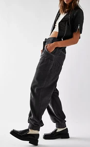 Free People: We The Free Cullen tiefliegende anziehbare Jeans M-Carbongrau neu mit Etikett - Bild 1 von 2