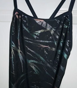 Preloved FUNKITA Black & Multi-coloured Foil Training SWIMSUIT 30” - Picture 1 of 9