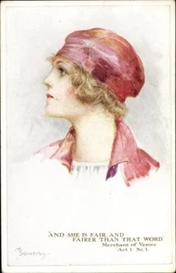 Merchant of Venice, SHAKESPEARE Artist PC, M. Sowerby; ‘And she is fair..' MINT - Bild 1 von 2