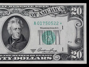 High Grade $20 1950A Star FRN A01750522* series A, twenty dollar, Boston - Picture 1 of 3