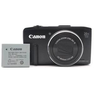 [Mint] Canon Powershot SX280 HS Black 12.1MP 20x Zoom Digital Camera W/ Battery - Picture 1 of 8