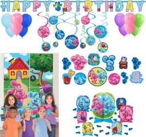 Blues Clues Birthday Party Wall Decorations Age Banner Centerpieces Back Drop - Picture 1 of 11