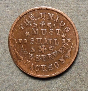 Civil War Patriotic 211/400, The Union Must And Shall R-4, Indiana Primitive - Picture 1 of 2