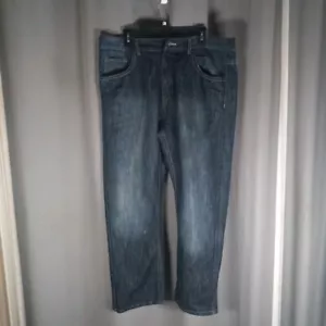 Southpole Baggy Jeans Uomo 38x30 Blu Scuro Gamba Larga Hip Hop Senza Bottone - Foto 1 di 23