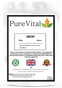 NADH 20mg Compresse - Energia, Chiarezza Mentale e Supporto Benessere di PureVital - Foto 1 di 1