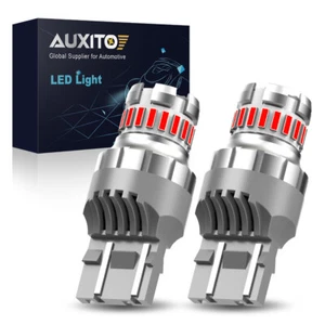 AUXITO 7440 7444 7443 LED Red Brake Tail Light Turn Signal Light Bulb Bright 2X - Picture 1 of 14