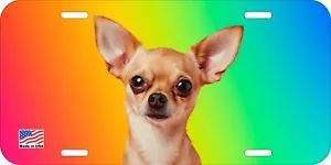 CHIHUAHUA CARA DORADA PUEDE PERSONALIZAR NOVEDAD METAL MATRÍCULA E - Imagen 1 de 4