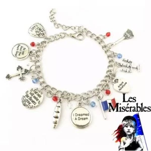 Neu in Tasche Silberfarben Les Mis Bettelarmband - Bild 1 von 8