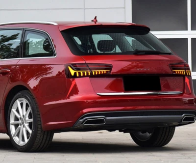 ABS Plastic Exterior Rear LED brake lights and taillights For Audi A6 2016-2018 - Image 1 of 4