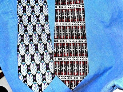 2 NECKTIES  REPP AND FERRARI  Brand  classic preppy - Image 1 of 4