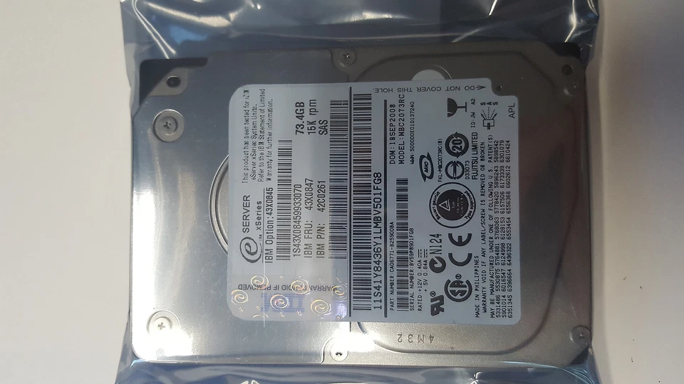 73 GB SAS IBM MBC2073RC 2.5 " 15K Internal Hard Drive New - Image 1 of 1