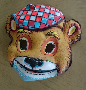 Vintage Bär mit Mütze, Halloween Maske kleinere Größe wie besehen - Bild 1 von 5