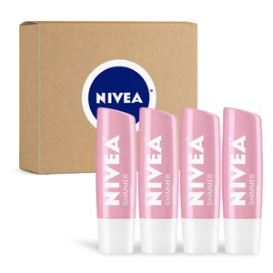NIVEA Shimmer Lippenpflege, feuchtigkeitsspendender Lippenbalsam-Stick, 4er-Pack 0,17 Oz. Sticks - Bild 1 von 7