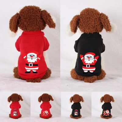 Warm Winter Dog Clothes Soft Print Dog Jacket Pet Coat Sweater Puppy Cat Jumper✿ - Image 1 of 4