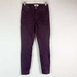 Pantalones de mezclilla ajustados al tobillo Paige de tiro medio recubiertos de Pinot Noir púrpura 27 nuevos con etiquetas - Imagen 1 de 5