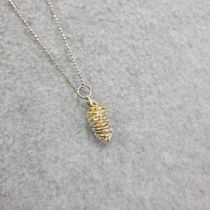 Collar Piña Tono Plata Naturaleza Joyería Otoño Nuevo Tono Plata Cadena - Imagen 1 de 9