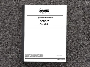Doosan D35S-7 Forklift Lift Truck Owner Operator Manual User Guide - Picture 1 of 1