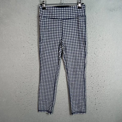 J. Leggings elásticos de guinga Crew para mujer talla XS azul marino y blanco Foto 1 de 4