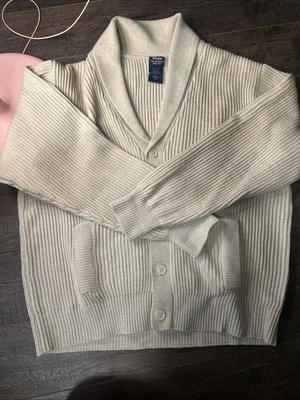 Cárdigan acanalado con botones John Blair para hombre, talla XL beige/crema Foto 1 de 4