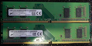 (2) Micron 4GB DDR4 2400 MHz PC4-19200 DIMM Memory RAM MTA4ATF51264AZ-2G3B1 - Picture 1 of 1