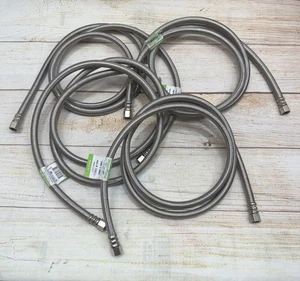 4x 96" Length 3/8C x 3/8C Stainless Steel Braided Faucet Supply Line - Picture 1 of 4