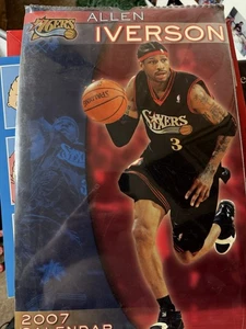 Vintage 2007 Allen Iverson Philadelphia 76ers Sealed Calendar NBA Collectible - Bild 1 von 2