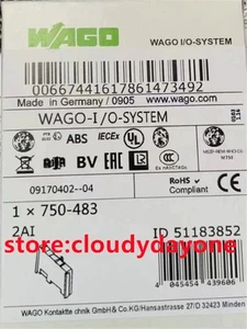 750-483 New WAGO 750-483 Programmable Logic Controller Module 750-483 - Picture 1 of 3