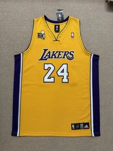 2009 Kobe Bryant Authentic Adidas NBA Champions Lakers Finals Patch Jersey 48 XL - Picture 1 of 6