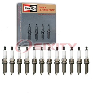 12 pc Champion Double Platinum Spark Plugs for 2017-2020 BMW M760i xDrive bh - Picture 1 of 5