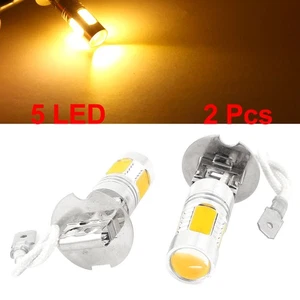 2 Pcs H3 Yellow 5 COB LED Driving Lamp Fog Light Bulb 12V for Car - Picture 1 of 2