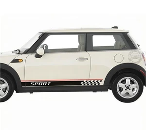 Calcomanía deportiva gráfica de carreras a rayas para mini John Cooper Works Hatch - Imagen 1 de 5