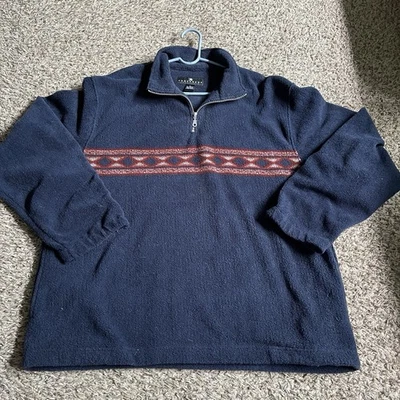 Consensus Blue Fleece 1/4 Zip Aztec Adult Size XL Foto 1 de 4