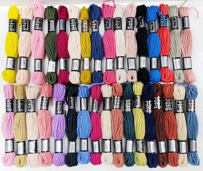 33 Skeins DMC Laine Wool Persian Yarn Floss Crewel Needlepoint 33 Colors D - Image 1 of 4