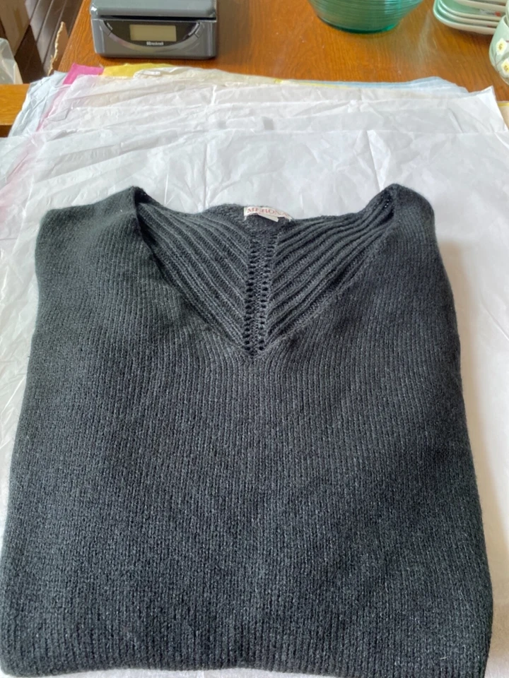 SUÉTER MUJER MERONA NEGRO XL CUELLO EN V Foto 1 de 4