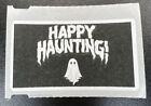 HAPPY HAUNTING Halloween Ghost Cheap Bulk Stickers for Mail Invitations Parties