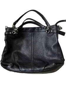 Bolso de cuero negro granulado Coach Brooke F17165 - Imagen 1 de 15