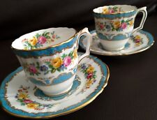 Paire de tasses et soucoupes anciennes (1906) Crown Staffordshire English China Tasses et soucoupes