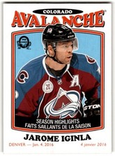 2016-17 O-Pee-Chee Highlights Retro Jarome Iginla #609 Colorado Avalanche