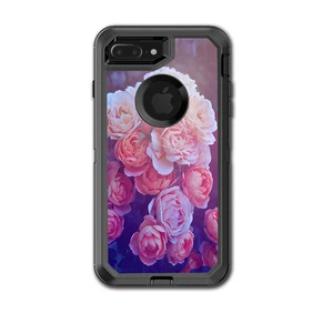 Skin Decal for Otterbox Defender iPhone 7 PLUS Case / Pink Roses