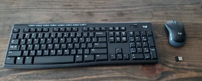 Logitech K270 Wireless Keyboard + M185 Mouse w/ USB Dongle - Image 1 of 3