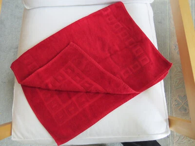 Bad- Teppich Dusch-Vorleger Rot Frottee 100 % Baumwolle 77 x 53 cm - Bild 1 von 2